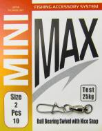 Вертлюг с защелкой MiniMax Ball bearing swivel with nice snap 10 шт. YM-3809-2