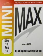 Вертлюг с защелкой MiniMax Q-shaped swing snap 10 шт. YM-2018-12