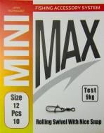 Вертлюг c застібкой MiniMax Rolling Swivel With Nice Snap 10 шт. YM-3004-12