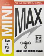 Вертлюг MiniMax Cross-line rolling swivel 10 шт. YM-1024-5