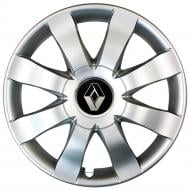Ковпак для коліс SJS Renault 323 R15" 4 шт. срібний
