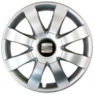 Ковпак для коліс SJS Seat 323 R15" 4 шт. срібний