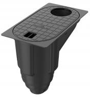 Бокс водостічний Vodaland пластиковий Easy 160х300 з вертикальним відводом 90-110 чорний