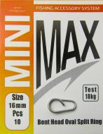 Клипса застежка MiniMax BentHead Oval Split Ring 10 шт. YM-6026-16
