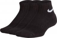 Носки Nike Y NK EVERYDAY CUSH ANKLE 3PR SX6844-010 р. S черный Носки Nike Y NK EVERYDAY CUSH ANKLE 3PR SX6844-010 р. S черный