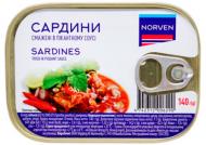 Сардины Norven в пикантном соусе жареные 140 г
