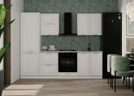 Кухня модульна ROKO Марсель пряма МДФ 2,4×2,4м білий шовк/білий Кухня модульна ROKO Марсель пряма МДФ 2,4×2,4м білий шовк/білий