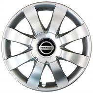 Колпак для колес SJS Nissan 323 R15" 4 шт. серебряный