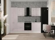 Кухня модульна ROKO Руна пряма МДФ / ДСП 2,6×2,6м дуб полярний/лате/білий Кухня модульна ROKO Руна пряма МДФ / ДСП 2,6×2,6м дуб полярний/лате/білий