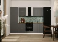 Кухня модульна ROKO Руна пряма МДФ 2,6×2,6м лід сімпл/білий Кухня модульна ROKO Руна пряма МДФ 2,6×2,6м лід сімпл/білий