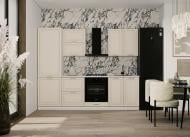 Кухня модульна ROKO Марсель пряма МДФ 2,6×2,6м слонова кістка/білий Кухня модульна ROKO Марсель пряма МДФ 2,6×2,6м слонова кістка/білий