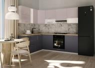 Кухня модульная ROKO Руна прямая МДФ / ДСП 1,8×1,8м макиато/грозовое небо мат/белый