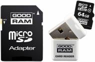 Карта пам'яті Goodram microSDHC 64GB Class 10 3 в 1 (USDR464GBC10R9)