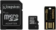 Карта памяти Kingston microSDHC 16GB Class 10 +SD adapter +USB кардрідер (MBLY10G2/16GB)