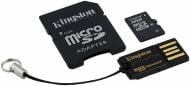 Карта памяти Kingston microSDHC 32GB Class 10 +SD adapter +USB кардрідер (MBLY10G2/32GB)