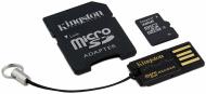 Карта памяти Kingston microSDHC 32GB Class 4 +SD adapter +USB кардрідер (MBLY4G2/32GB)