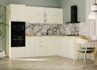 Кухня модульна ROKO Руна пряма ДСП 2,65×2,65м кремовий/білий Кухня модульна ROKO Руна пряма ДСП 2,65×2,65м кремовий/білий