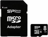 Карта пам'яті Silicon Power microSDHC 8GB card Class 10 + adapter (SP008GBSTH010V10SP)