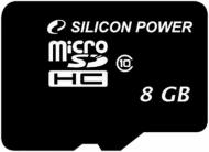 Карта пам'яті Silicon Power microSDHC 8GB card Class 10 без adapterа (SP008GBSTH010V10)