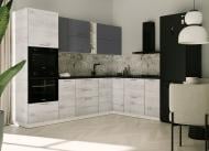 Кухня модульна ROKO Руна пряма ДСП 2,65×2,65м сірий попіл/дуб полярний/білий