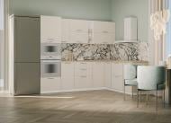Кухня модульна ROKO Руна пряма МДФ 2,65×2,65м перлинно-сірий сімпл/білий