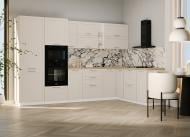 Кухня модульна ROKO Руна пряма МДФ 2,65×2,65м меланж сімпл/білий