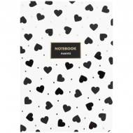 Книга для записей Axent A5 80 лист. клетка Black&White