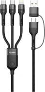 Кабель Gelius Multimate 4in1 USB-A/Type-C to Type-C/Lightning/MicroUSB 60W 1,2 м black (00000098306)