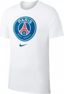 Футболка Nike PSG M NK TEE EVERGREEN CREST AQ7452-100 р.S білий