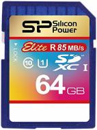 Карта памяти Silicon Power SDXC 64GB Class 10 UHS-I Elite (SP064GBSDXAU1V10)