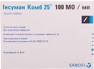 Інсуман комб 25 суспензія для ін'єкцій100 мо/мл по 3 мл