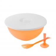 Салатник глибокий з кришкою Sagad 26 см SA. 41 Orange