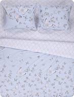 Комплект постільної білизни butterflies 2.0 блакитний із білим Ibodo