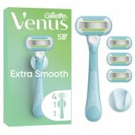 Станок для бритья Gillette Venus Extra Smooth с 4 сменными картриджами + крючок для бритвы 1 шт.