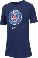 Футболка Nike PSG B NK TEE EVERGREEN CREST AQ7859-410 р.S синій