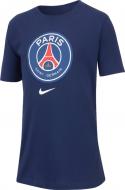 Футболка Nike PSG B NK TEE EVERGREEN CREST AQ7859-410 р.L синій