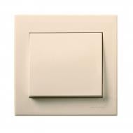 Выключатель одноклавишный одноклавишный Lezard Rain без подсветки кремовый 703-0388-100