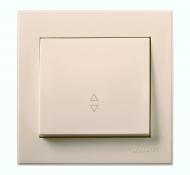 Перемикач прохідний одноклавішний Lezard Rain без підсвітки кремовий 703-0388-105