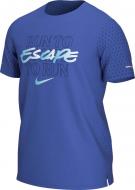 Футболка Nike M NK DF MILER TOP SS WR GX DA1181-480 р.L голубой