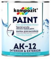 Краска Kompozit для бассейнов АК-12 блакитний мат 2,8 кг