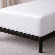 Простынь Сатин Boston White Stripe 150x200 см белый в полоску U-tek