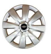 Колпак для колес A&K Chevrolet A106(лого наклейка) R15" 4 шт. серебряный