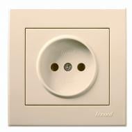 Розетка без заземлення Lezard Rain крем 703-0388-121B