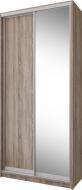 Шафа-купе VIP-master ДСП 1100x600x2400 мм дуб сонома трюфель двері ДСП/дзеркало