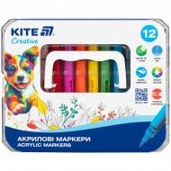 Набір маркерів акрилових KITE Creative з рідкими чорнилами 12 шт. мульті K-1161