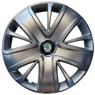 Ковпак для коліс SJS Skoda 428 R16" 4 шт. срібний