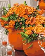 Картина по номерам Оранжевые букеты Идейка