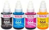 Набор чернил WWM EPSON L110/L210/L300, 4Х140 Г (E664SET4) black yellow cyan magenta