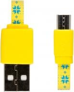 Кабель Luxe Cube 1 м желтый (FLAT USB MICRO TO USB UKRAINE)