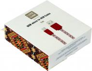 Кабель Luxe Cube 1 м красный (FLAT USB MICRO TO USB UKRAINE)